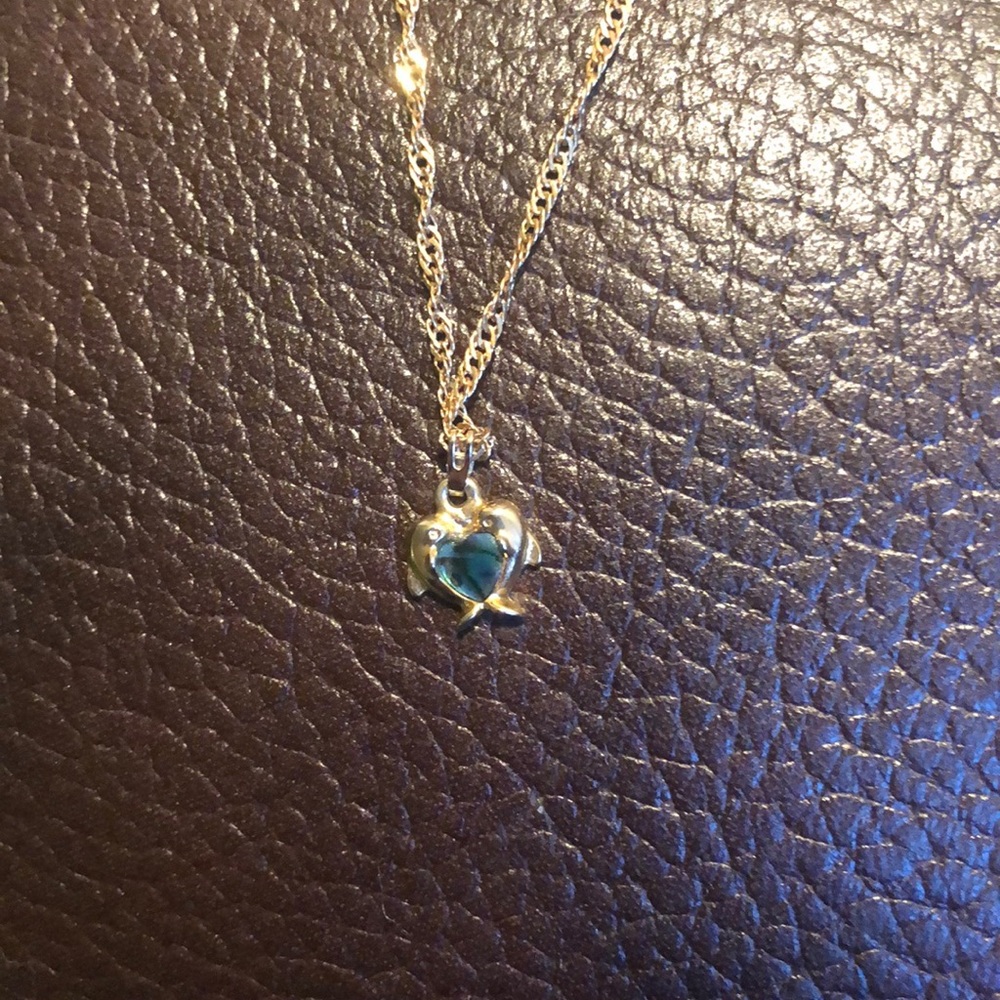 Dolphin heart necklace